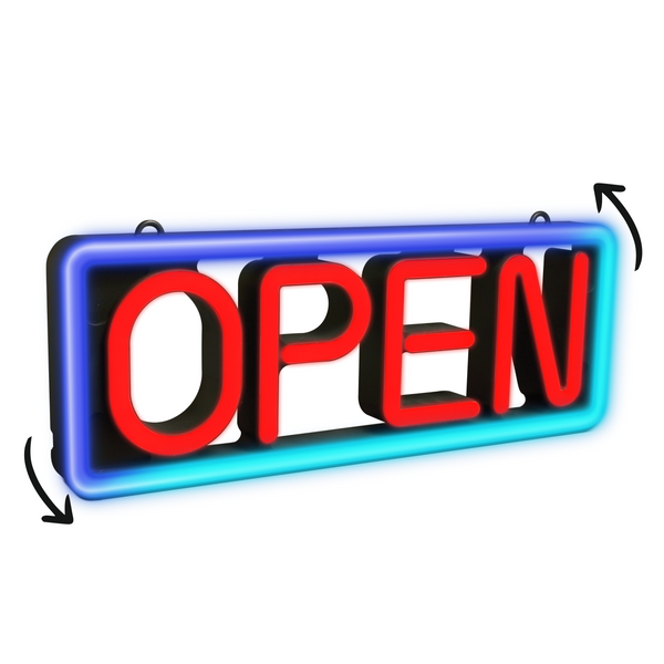 Neon Multi-Color LED Open Sign - 22" x 8.25" - PL-OPERT-2209M