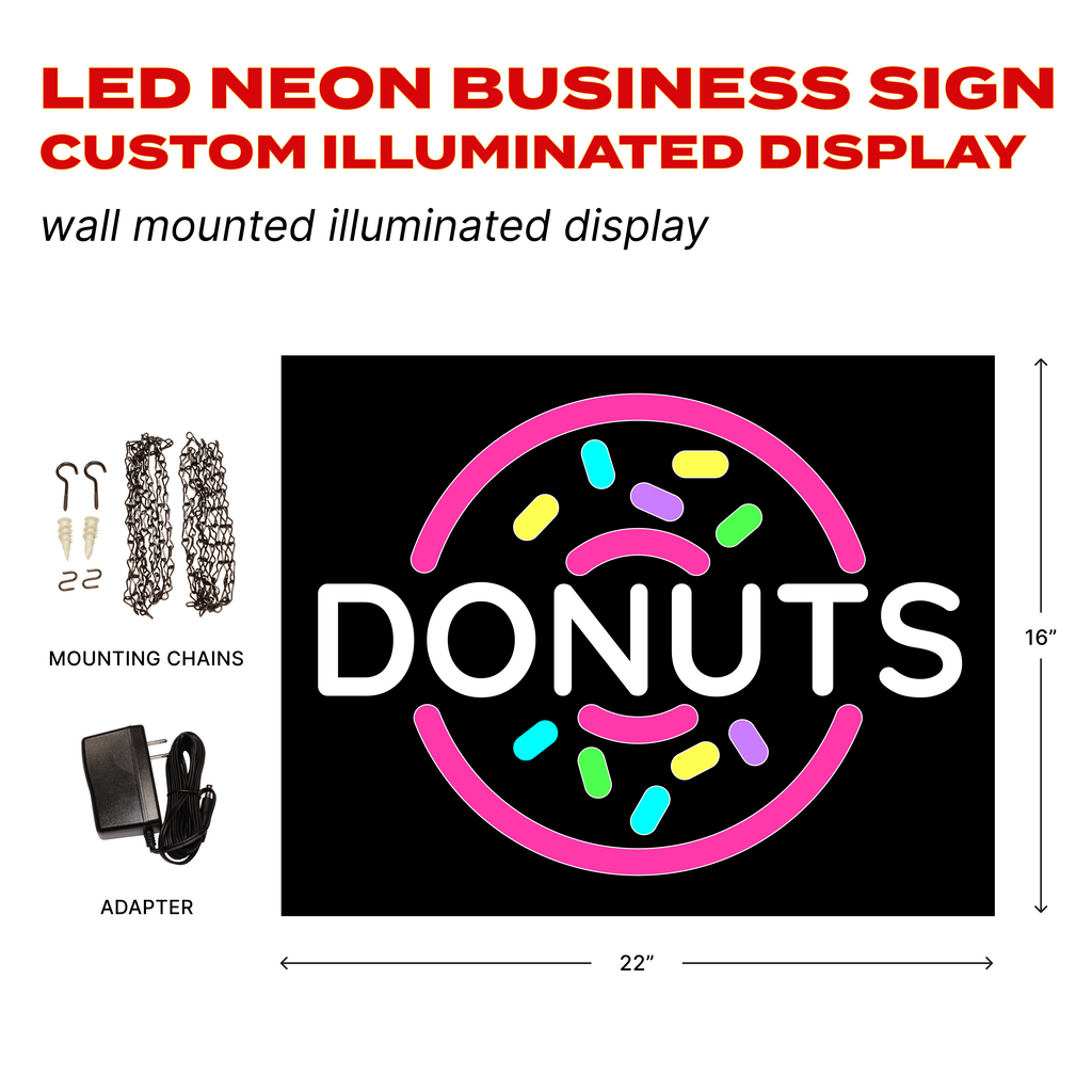 Pro-Lite Backlit LED Donut Sign