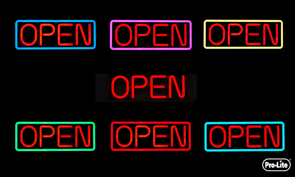 Neon Multi-Color LED Open Sign - 22